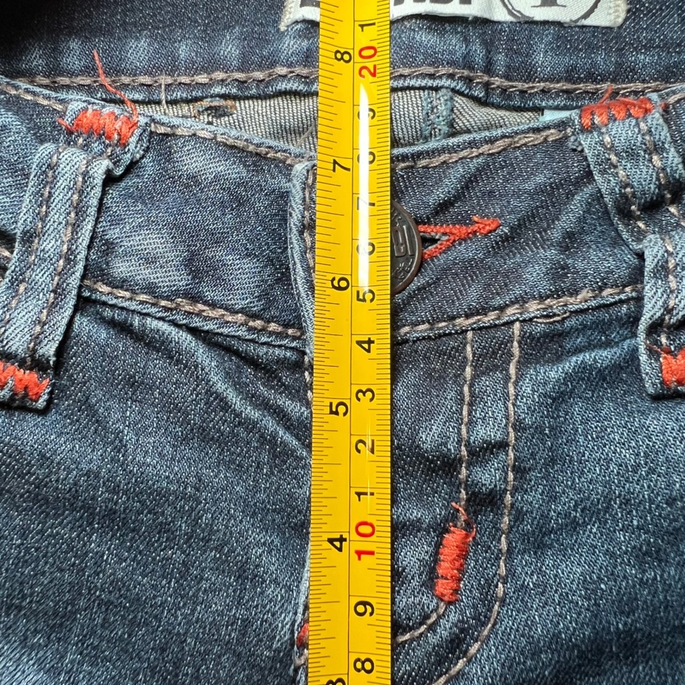 Zanadi Y2K 2001 Low Rise Bootcut Jeans Vintage Dark Wash Size 1 - Picture 8 of 10